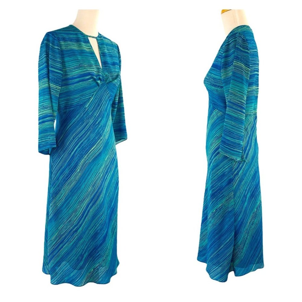Vintage Dress 90s Cutout Neck with Bell Sleeves women’s 6 by CITRINE of Canada - Picture 8 of 10